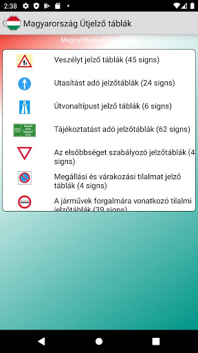 Android application Magyar közlekedési és közúti t screenshort