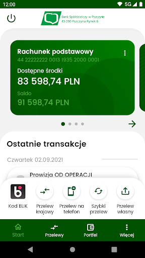 Android application BSPszczyna mobileNet screenshort