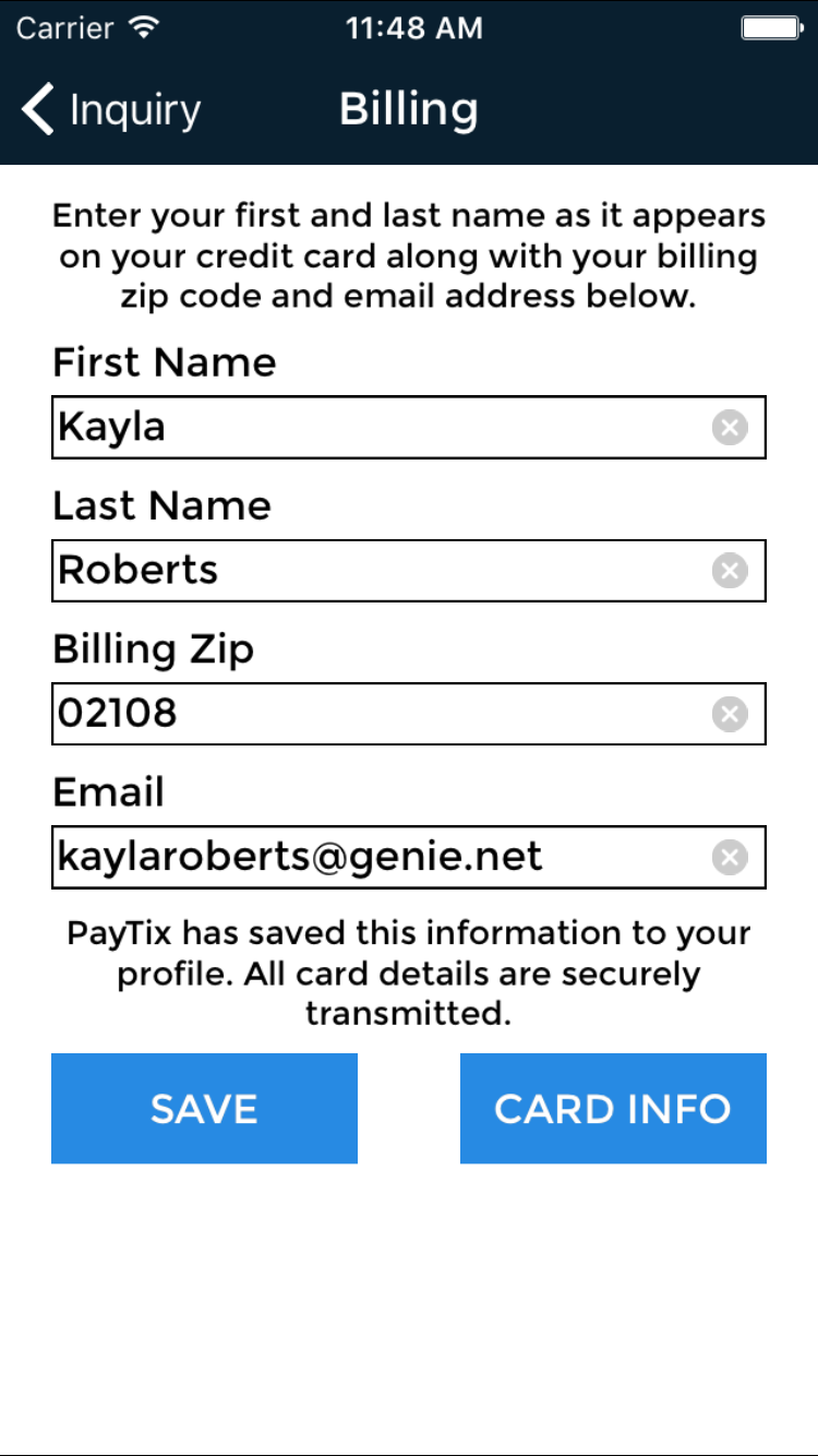Android application Boston PayTix screenshort