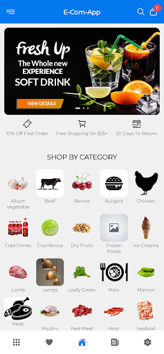 Android application Freshi Store screenshort
