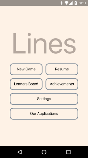 Android application Classic Lines screenshort