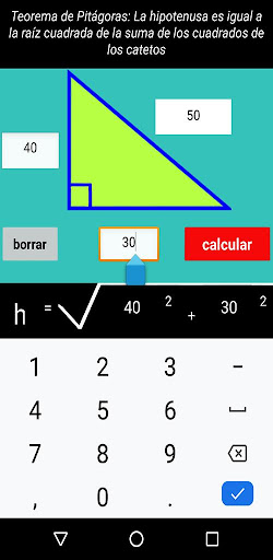 Teorema de Pitágoras,cálculo Screen 2