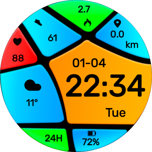Digital Plitko watch face Download on Windows