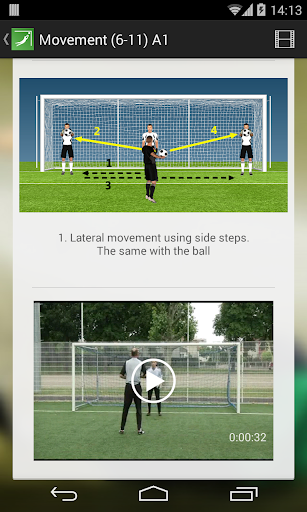 Goalkeeper Training Screen 2