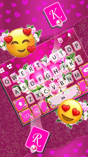 Pink Rose Flower Theme Screen 3