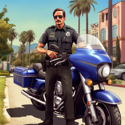 US Police Gangster Bike Game  Icon