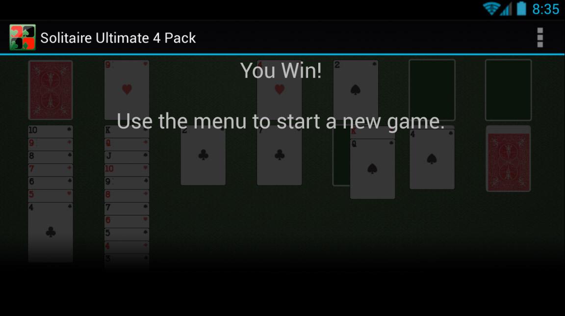 Android application Solitaire Ultimate 4 Pack screenshort