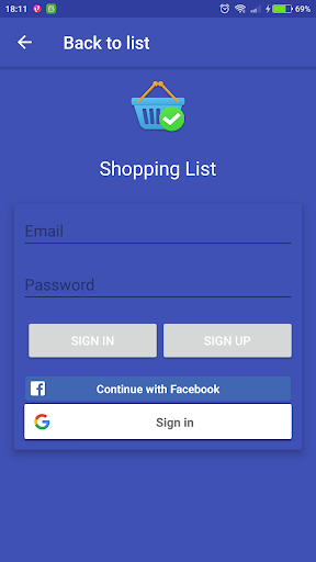 Shopping List Screen 3