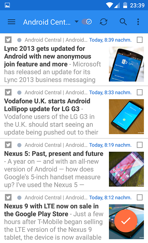 Android application gReader | Feedly | News | RSS screenshort