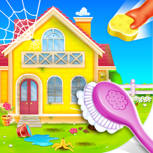 Home cleaning game for girls