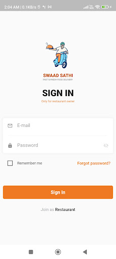 SwaadSathi : Restaurant App Screen 2