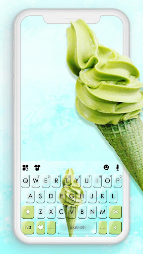 Android application Macha Ice Cream Keyboard Theme screenshort