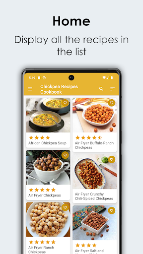 Android application Chickpea Recipes Cookbook screenshort
