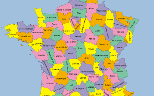 France Departments Map Puzzle
