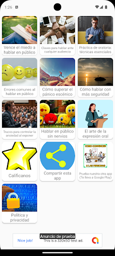 Vista previa de la aplicación