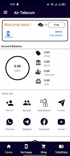 Android application Air Telecom screenshort