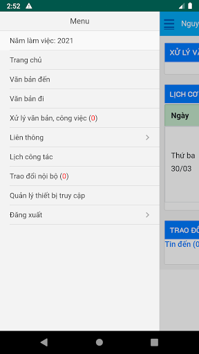 Android application QLVBDH - Quản lý văn bản điều screenshort