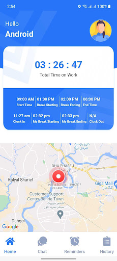 Android application Time Tracker screenshort