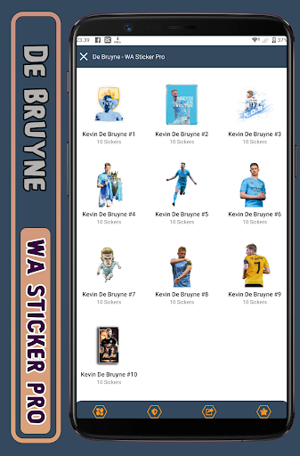 Android application De Bruyne - WA Sticker Pro screenshort