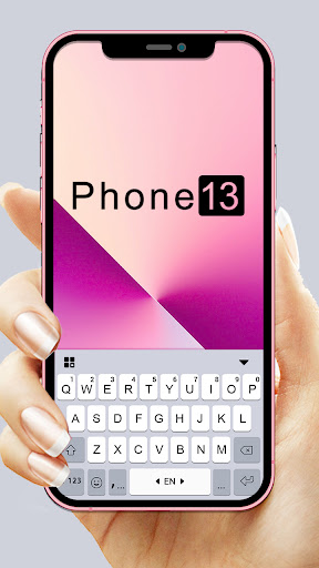 Android application Phone 13 Pink Keyboard Backgro screenshort
