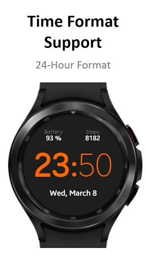 Simple Digital Watch Face Screen 3