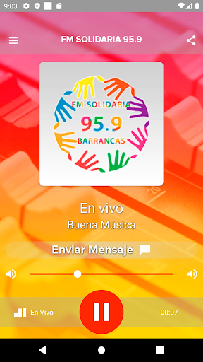 Android application Fm Solidaria 95.9 screenshort