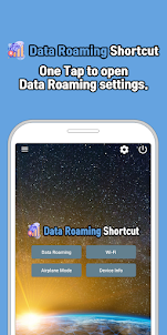 Data Roaming settings shortcut