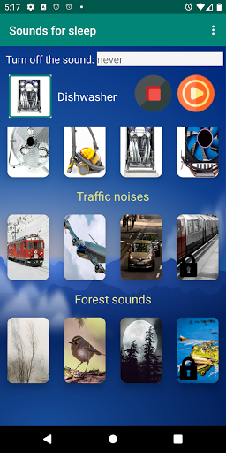 Sounds for easy sleep Screen 2
