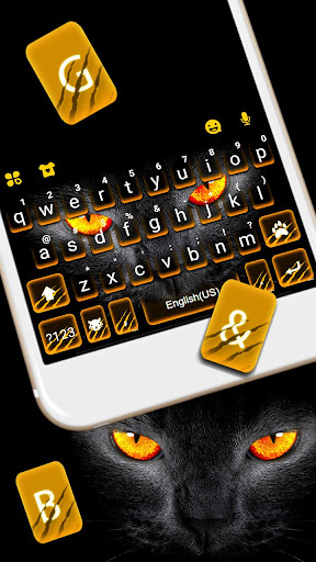 Evil Cat Glare Keyboard Theme Screen 2