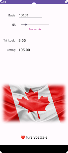 TIP CALCULATOR Screen 2