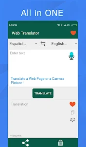 Tradutor de Fotos - Texto, Web