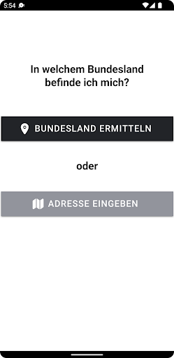Android application Bundesland screenshort