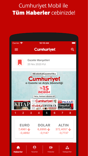 Android application Cumhuriyet screenshort