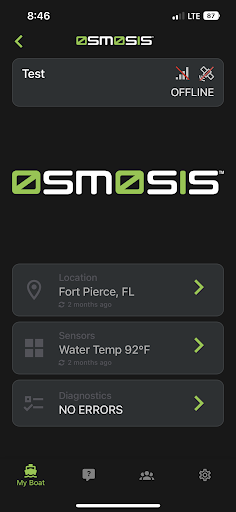 Android application MyOsmosis screenshort
