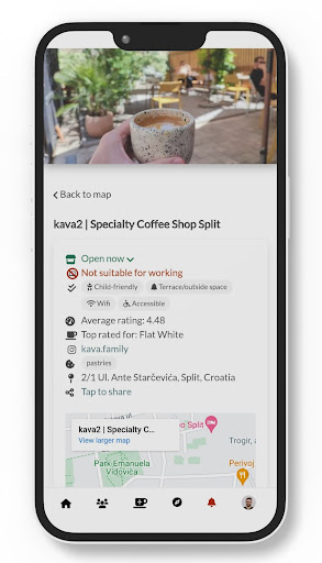 Kava: Specialty Coffee App Screen 2