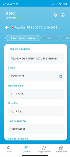 Cálidda - Gestión de comités Screen 3