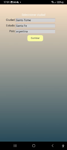 Clima App Screen 2