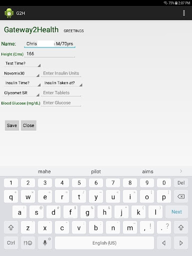 Android application Gateway2Health g2h.care screenshort