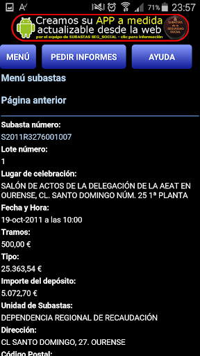 Subastas de la Agencia Tributa