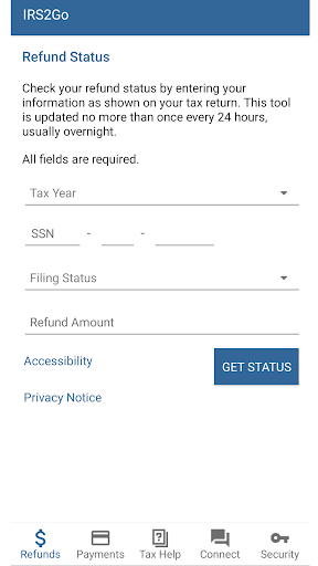 IRS2Go screenshot