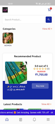 Android application SPM Sarees screenshort