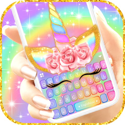 Rainbow Pink Rose Unicorn Keyb 8.3.0_0131 Icon