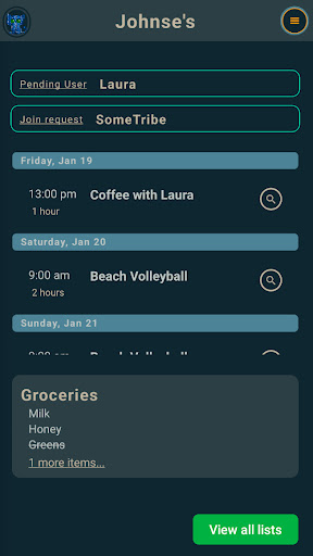 Android application SomeTribe screenshort