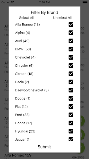 TyreTracker Screen 2
