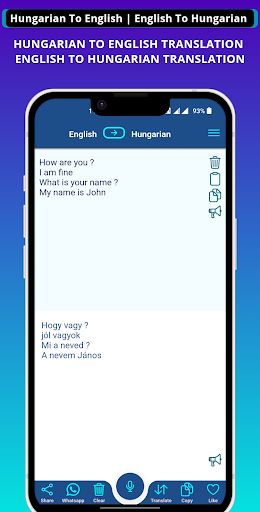 Android application Hungarian - English Translator screenshort