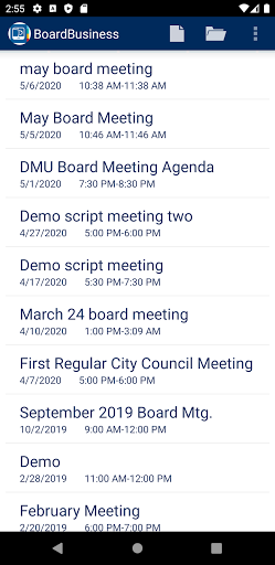Android application Orbit BoardBusiness screenshort