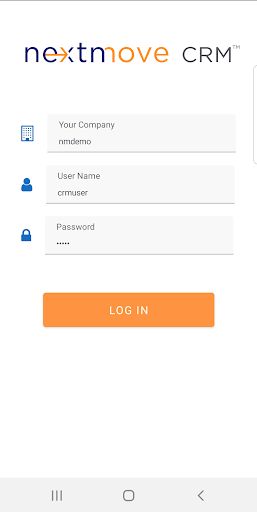 Android application Nextmove CRM screenshort