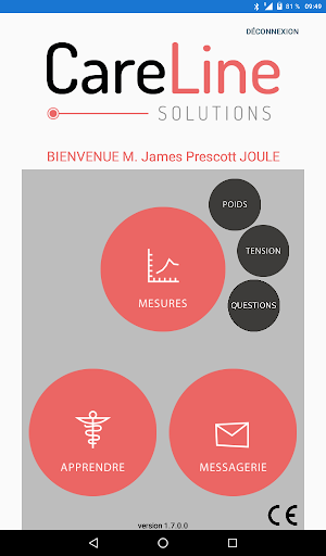 Android application CareLine screenshort