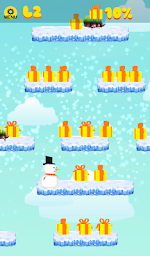 Sliding Frozen Snowman - casual 2D platformer game