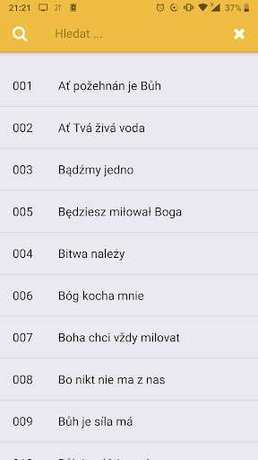 Android application Songbook screenshort